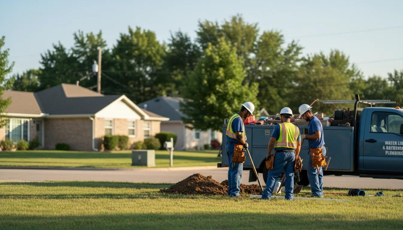 Residential water line and bathroom plumbing service in Maryville, MO